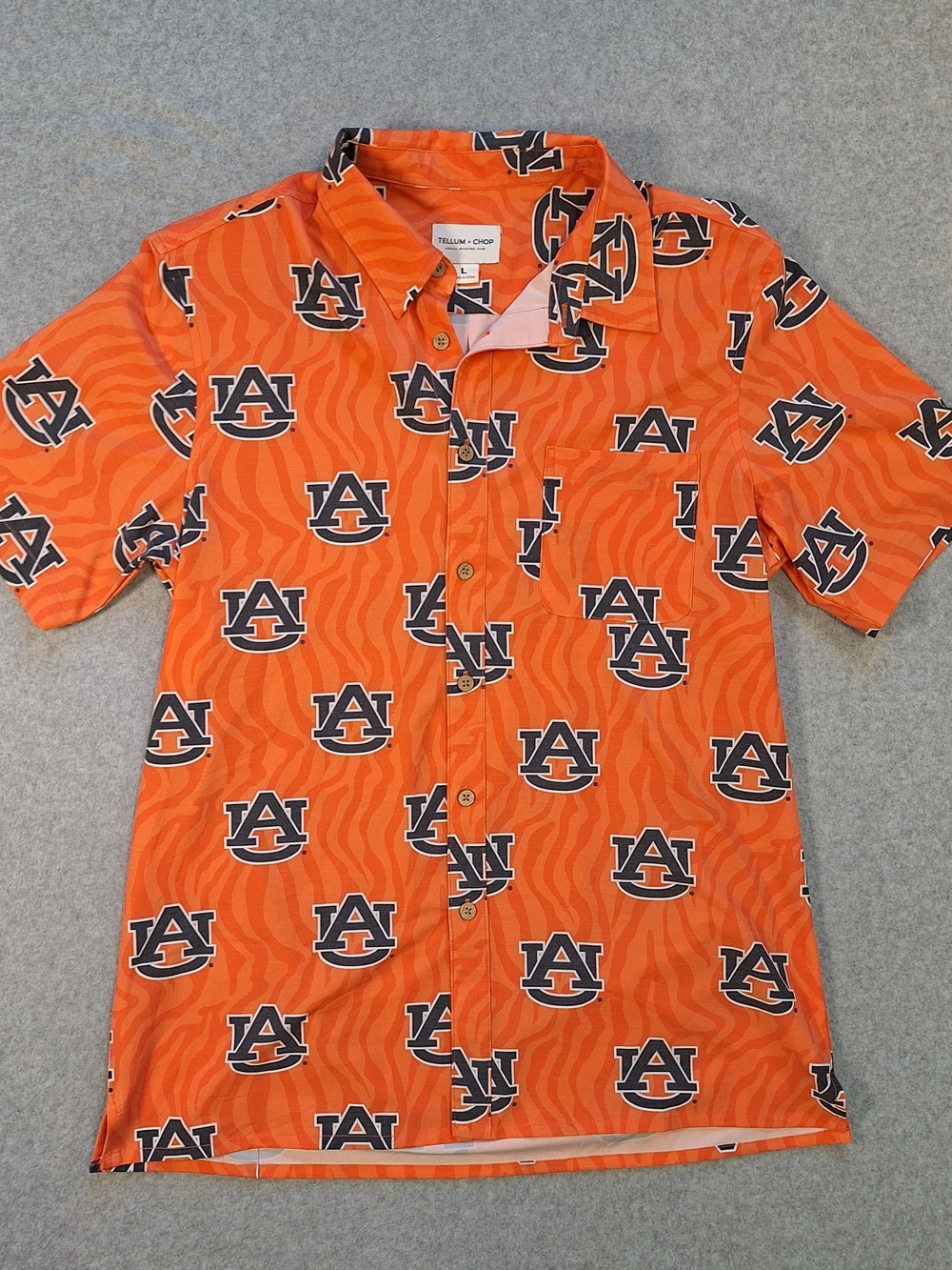 Tellum & Chop Auburn Tigers Short-Sleeve Hawiian Shirt Size L